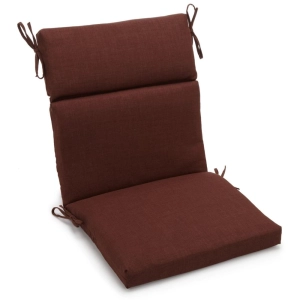 18-inch by 38-inch Spun Polyester Solid Outdoor Squared Chair Cushion, Cocoa