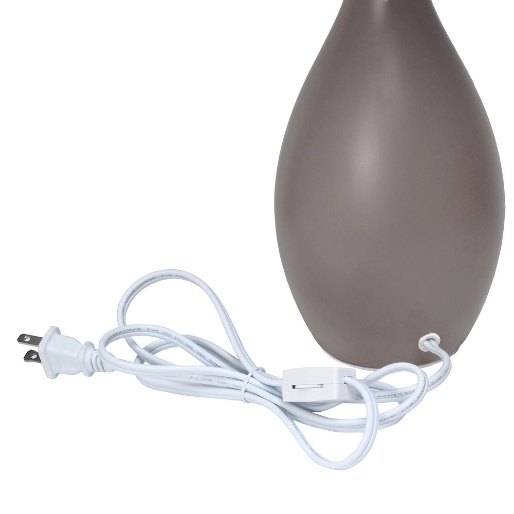 18.11" Traditional Oblong Ceramic Table Lamp, Gray