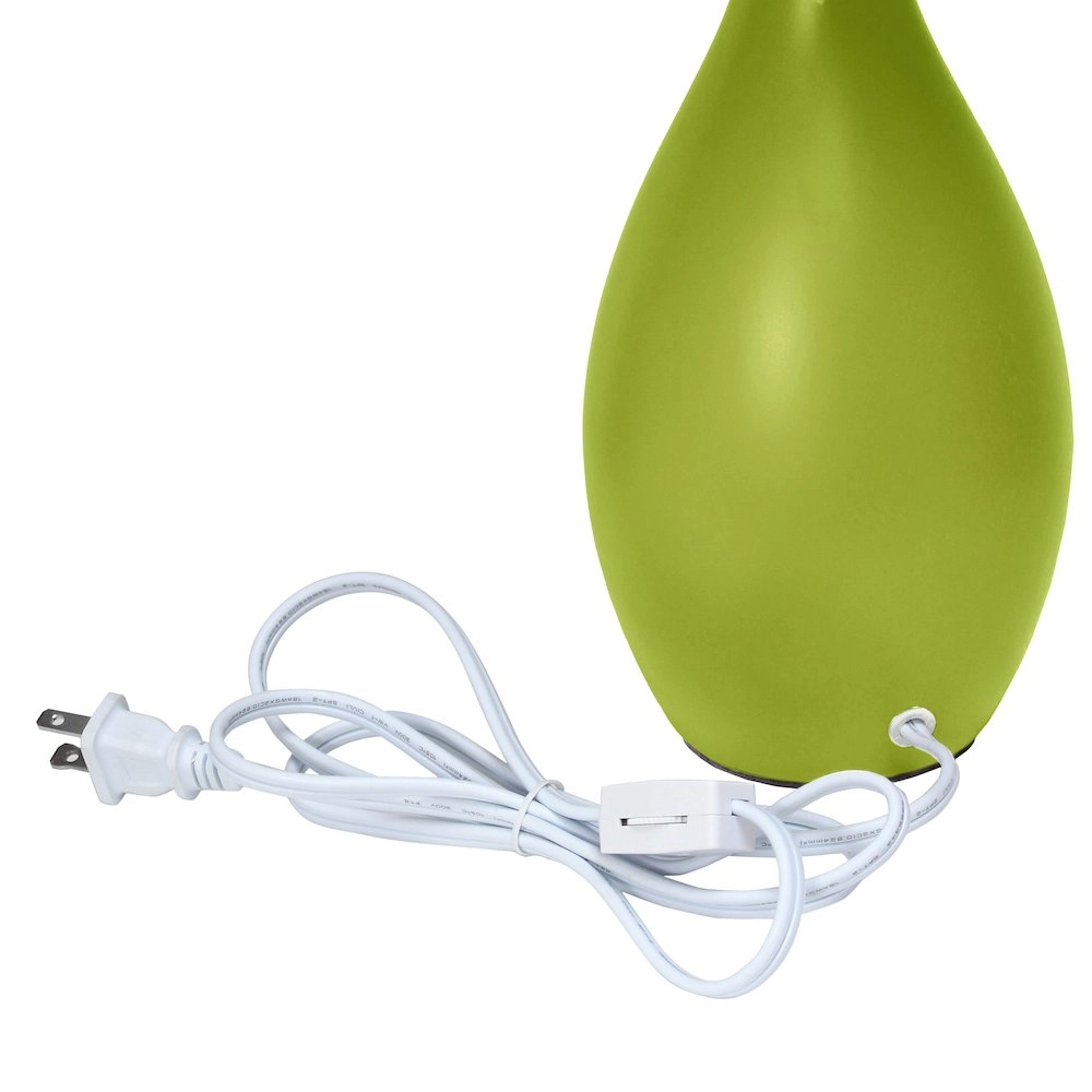 18.11" Traditional Oblong Ceramic Table Lamp, Green