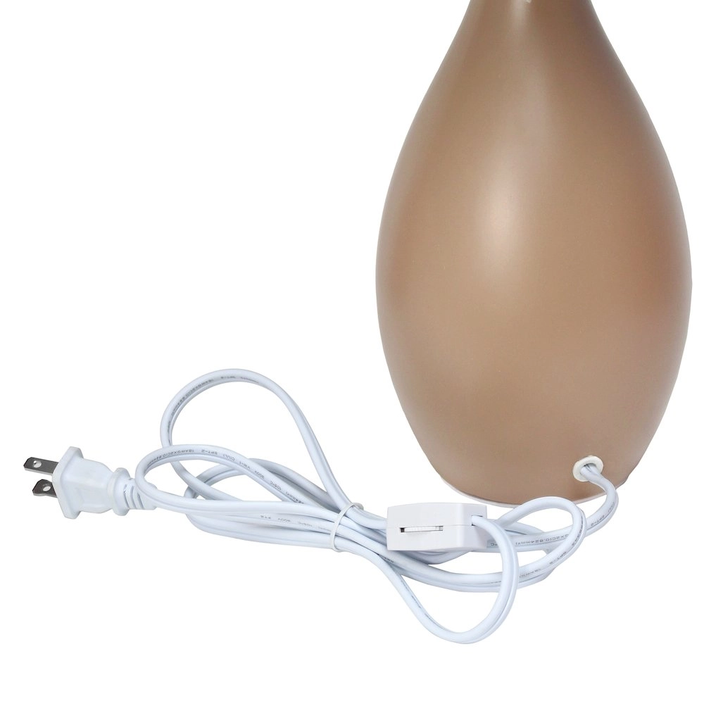 18.11" Traditional Oblong Ceramic Table Lamp, Light Brown