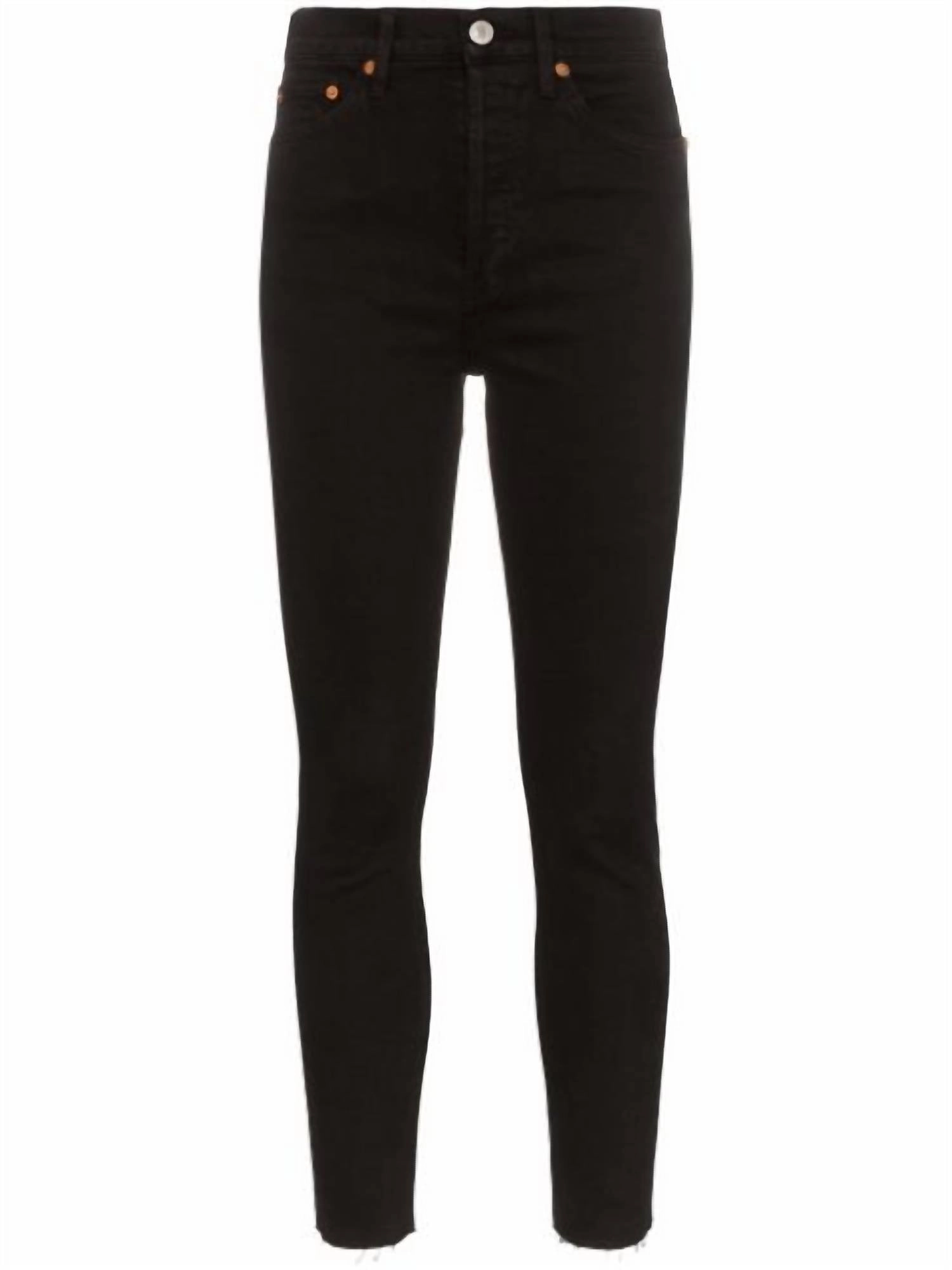 1893Whrac High Rise Ankle Jean In Faded Black