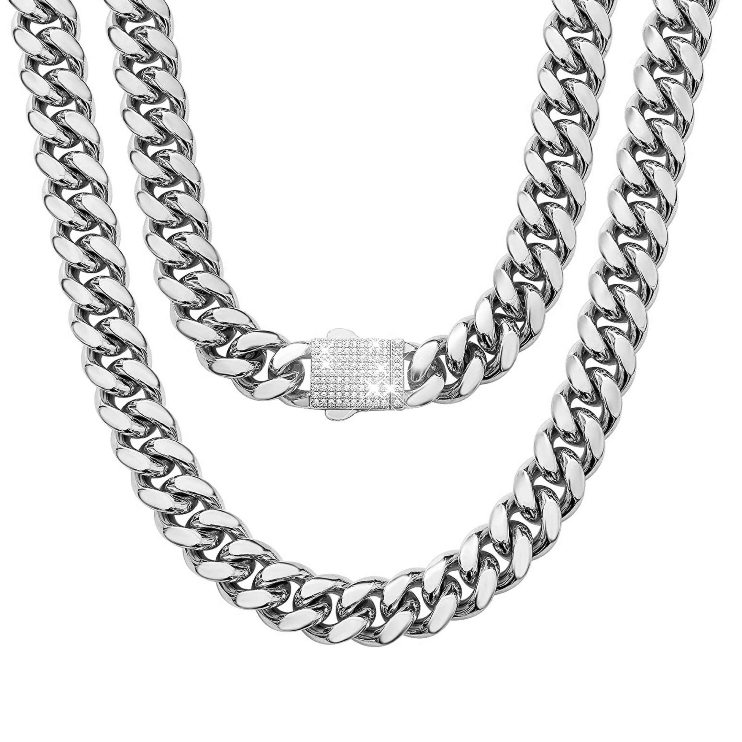 18k Gold Cable Cz Necklace