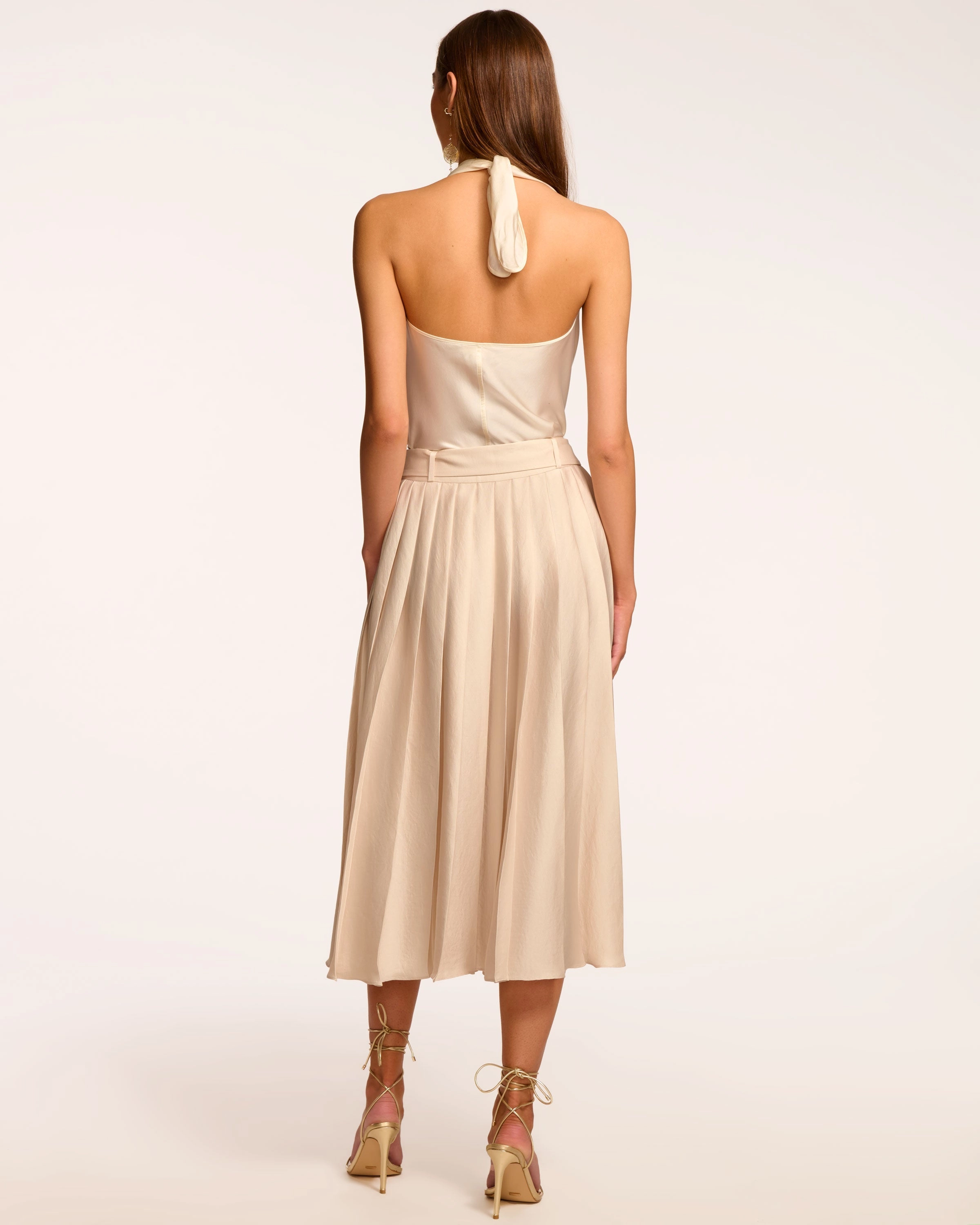 Abigayle Pleated Midi Skirt