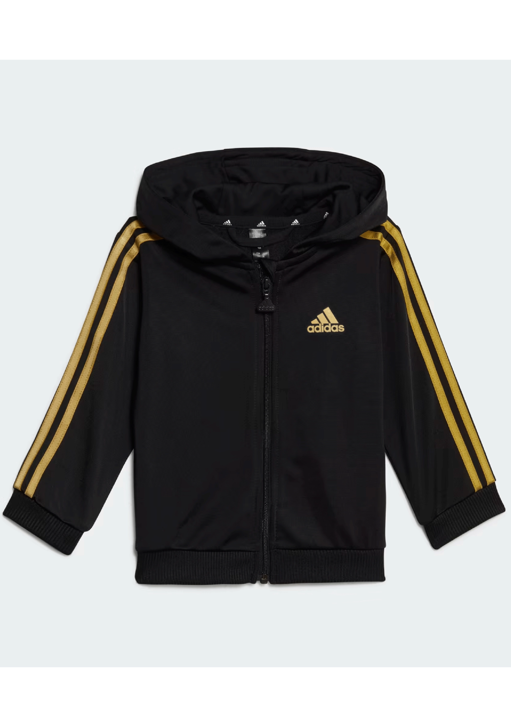 Adidas Infants Essentials Shiny Hooded Tracksuit