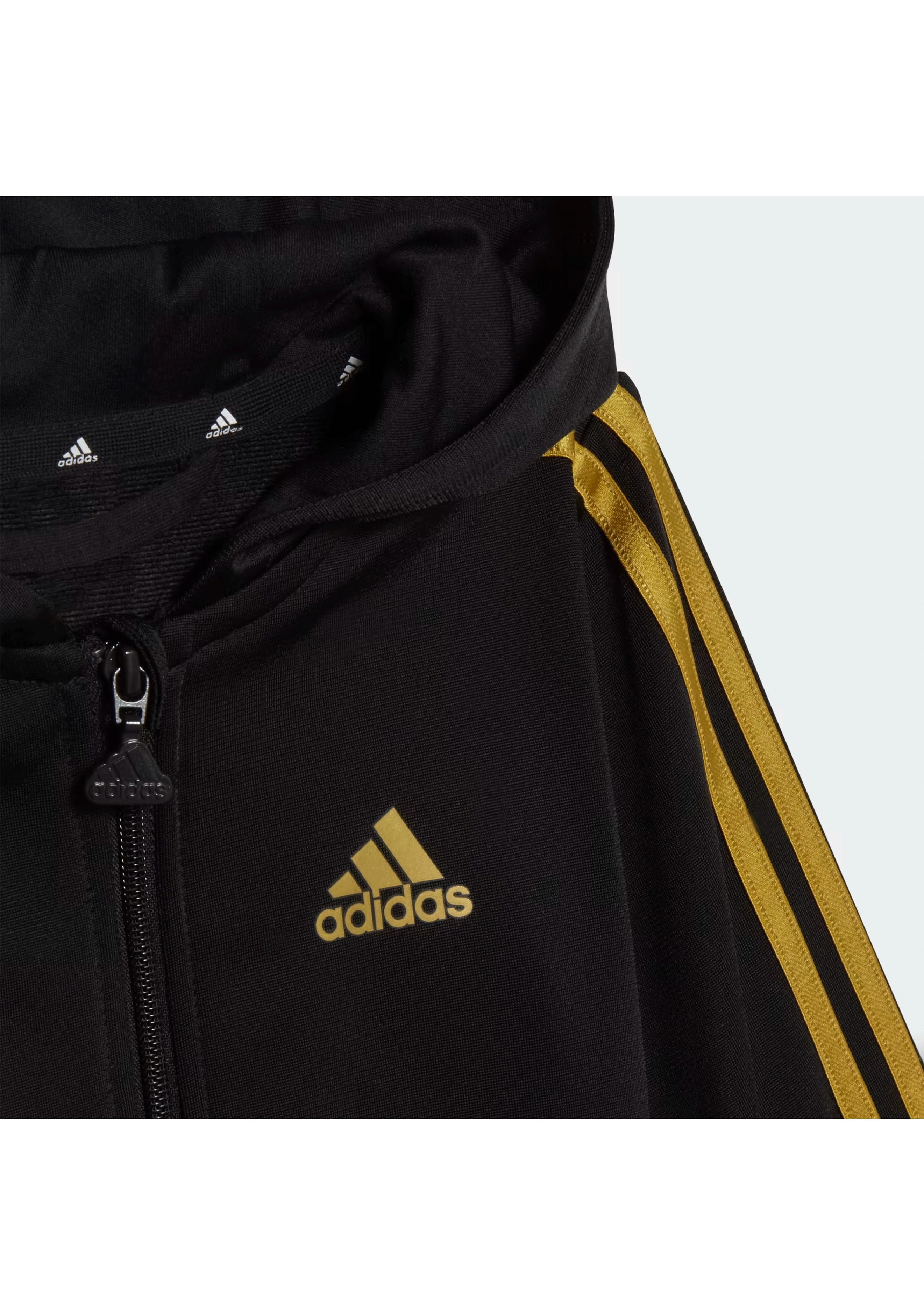 Adidas Infants Essentials Shiny Hooded Tracksuit