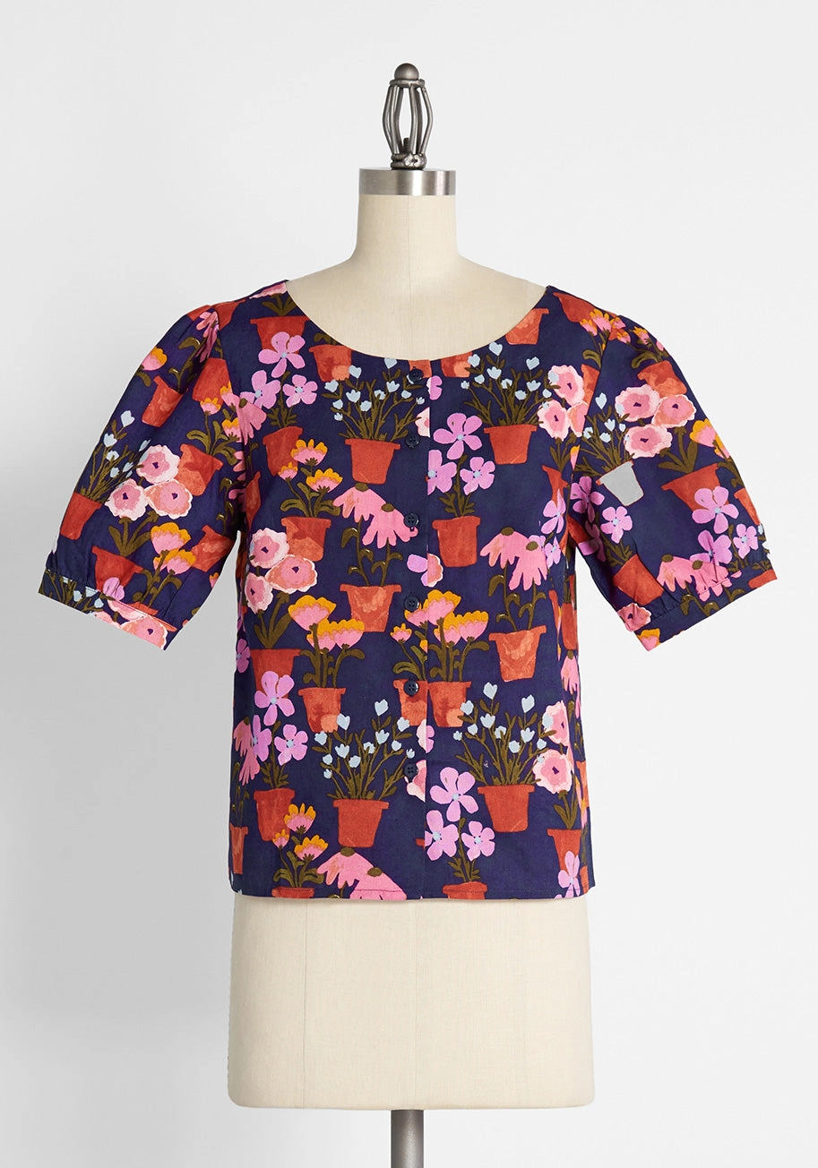 Alive to Thrive Button-Up Top