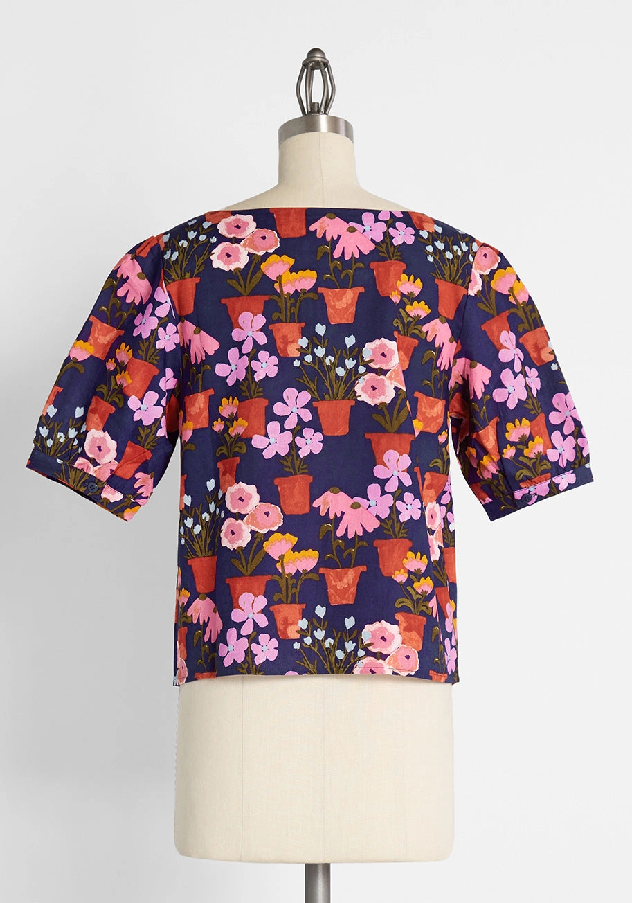 Alive to Thrive Button-Up Top