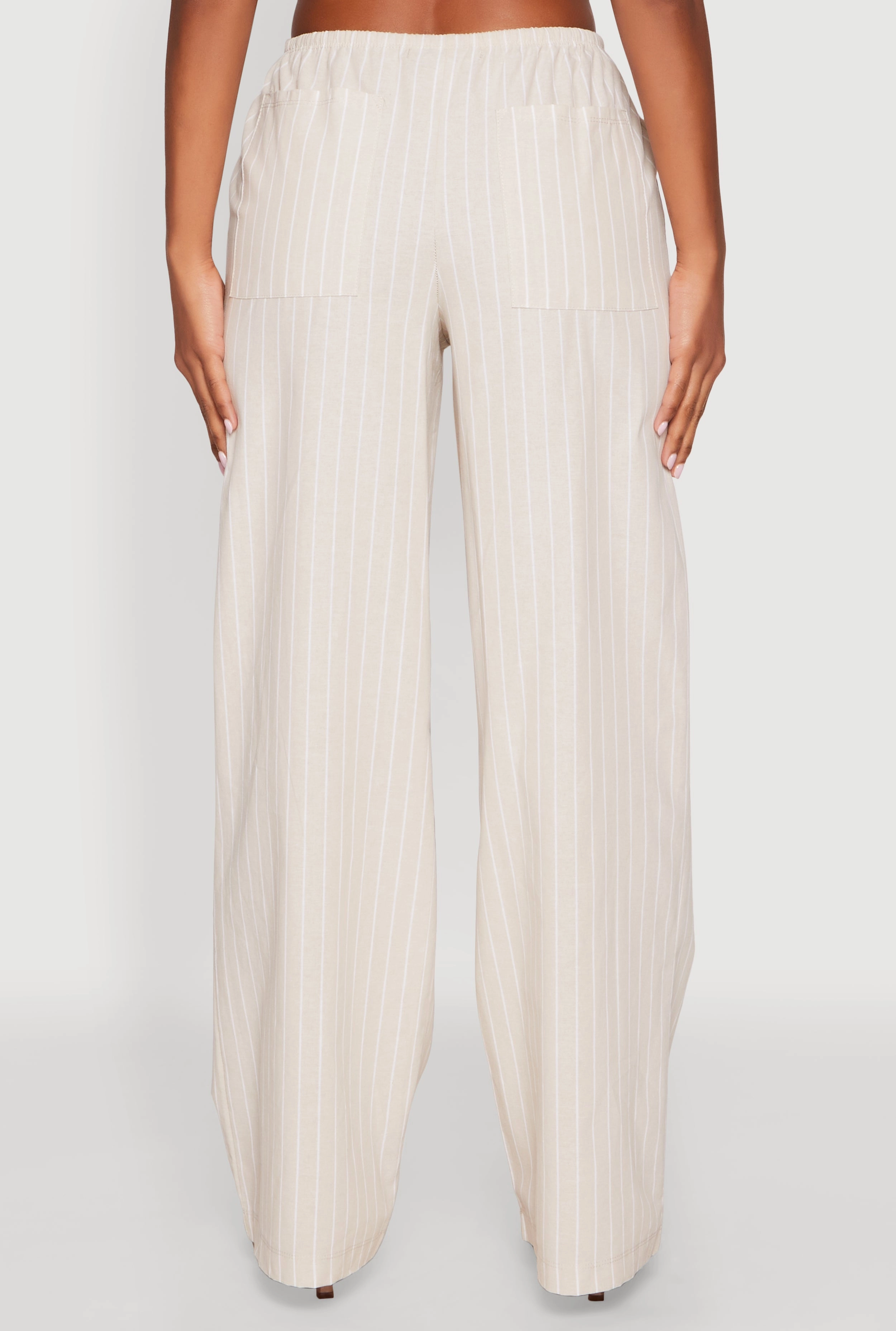 Almost Famous Drawstring Striped Pants