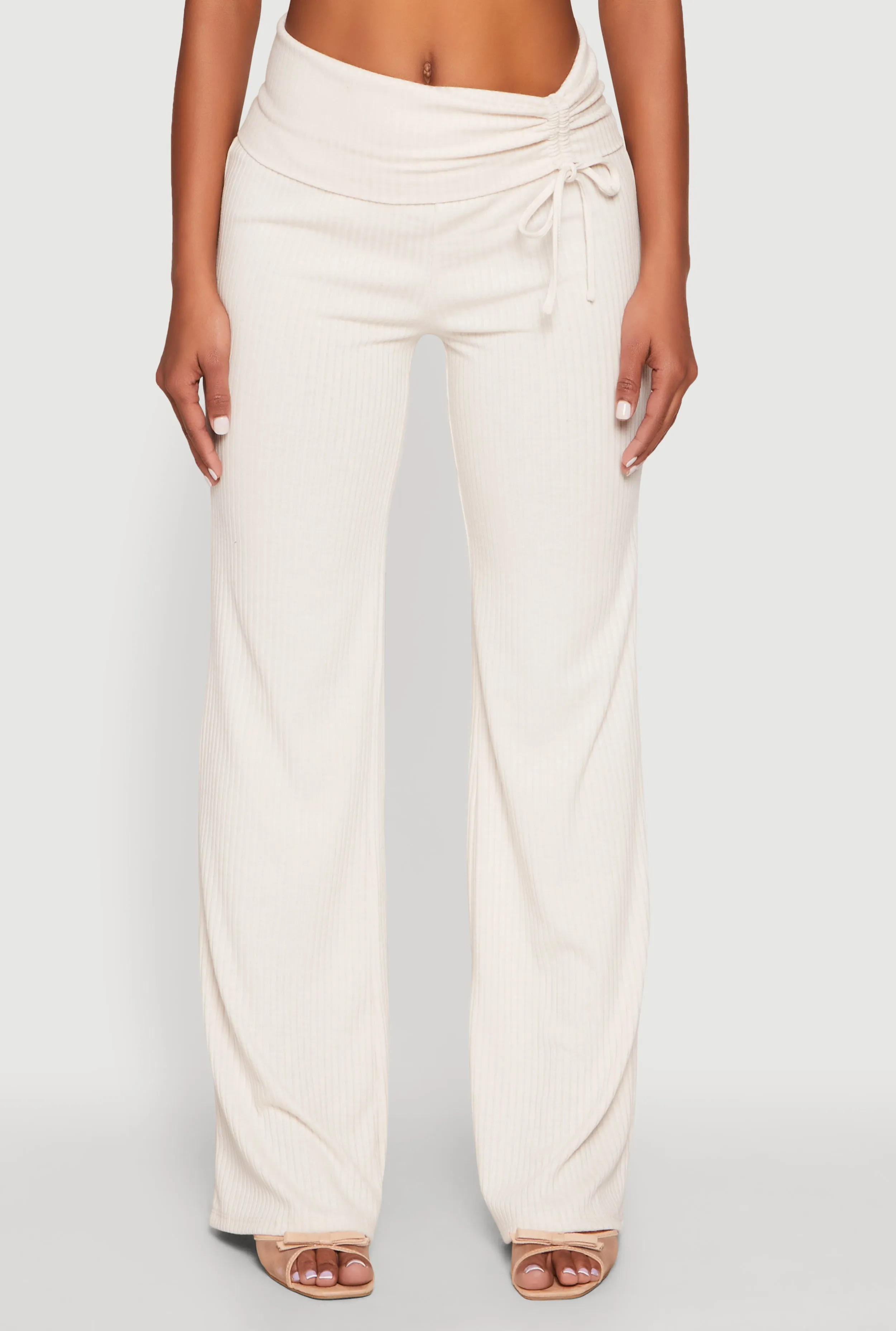 Almost Famous Ruched Fold Over Pants
