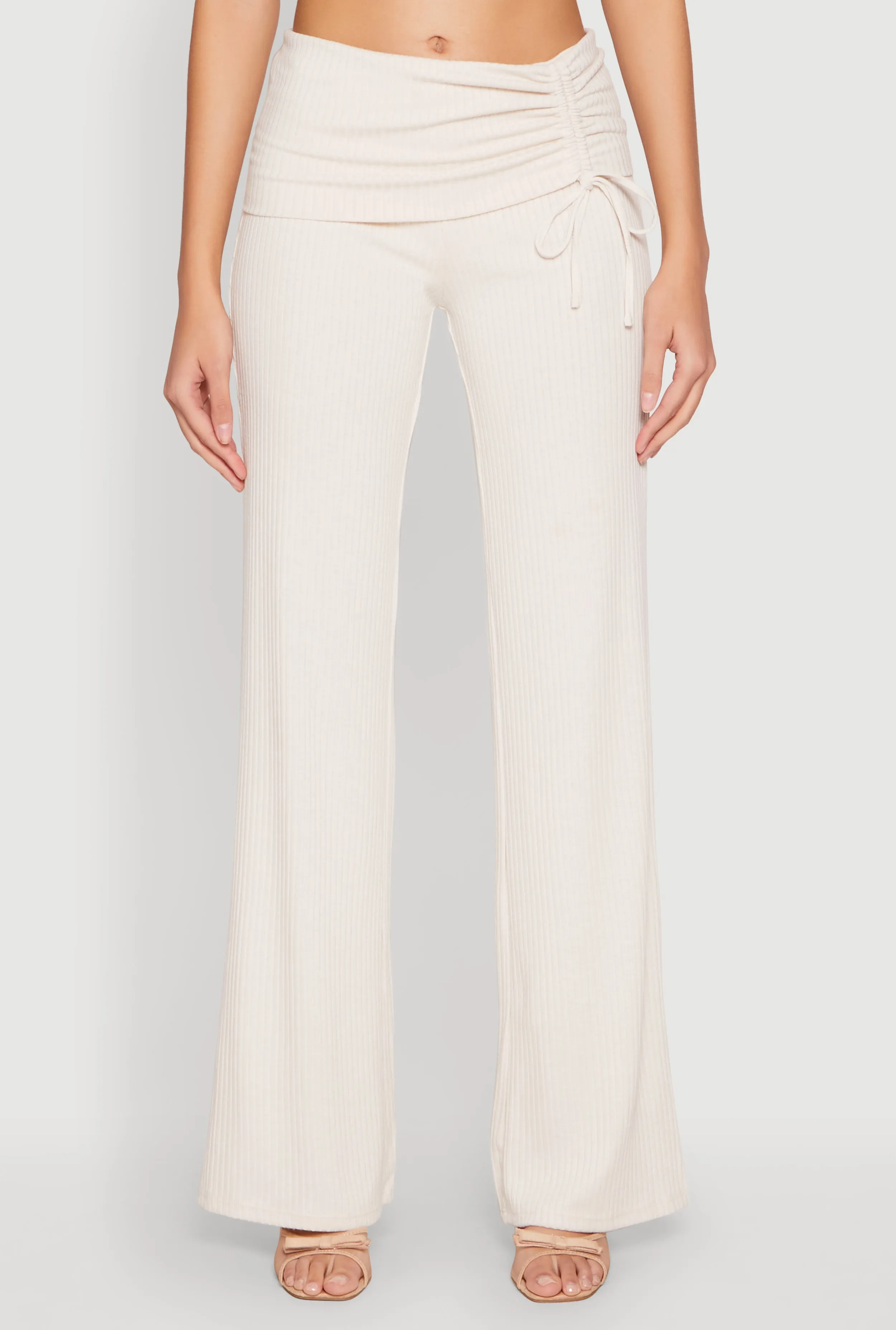 Almost Famous Ruched Fold Over Pants