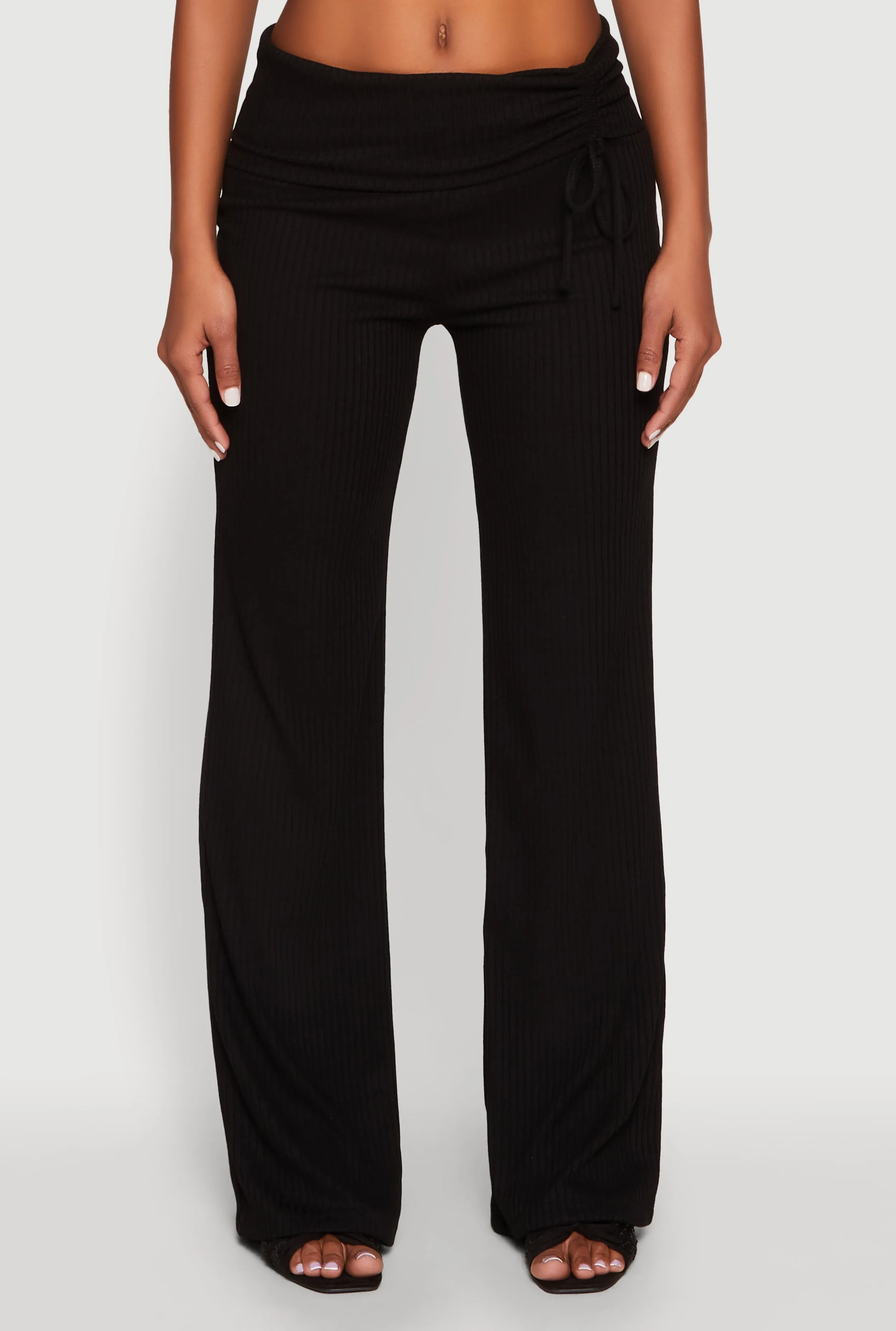 Almost Famous Ruched Fold Over Pants