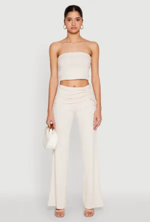 Almost Famous Ruched Fold Over Pants