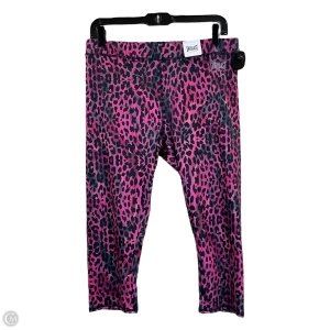 Athletic Leggings Capris By Everlast In Black & Pink, Size: L
