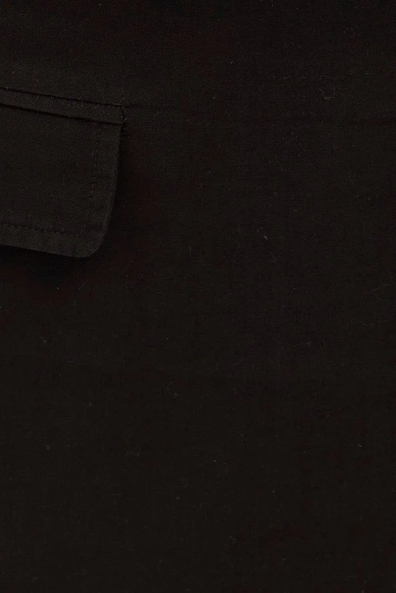 Black Low Rise Skirt Mini