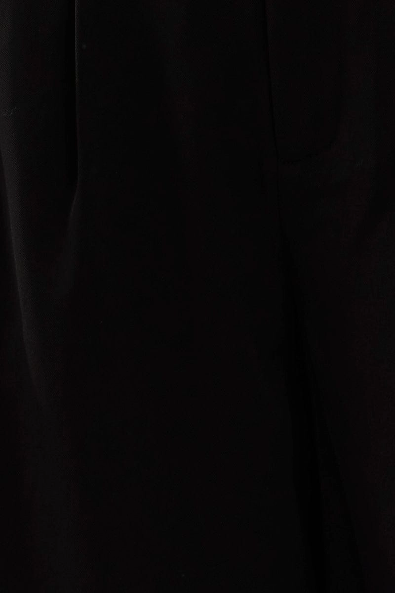Black Tailored Pants Mid Rise
