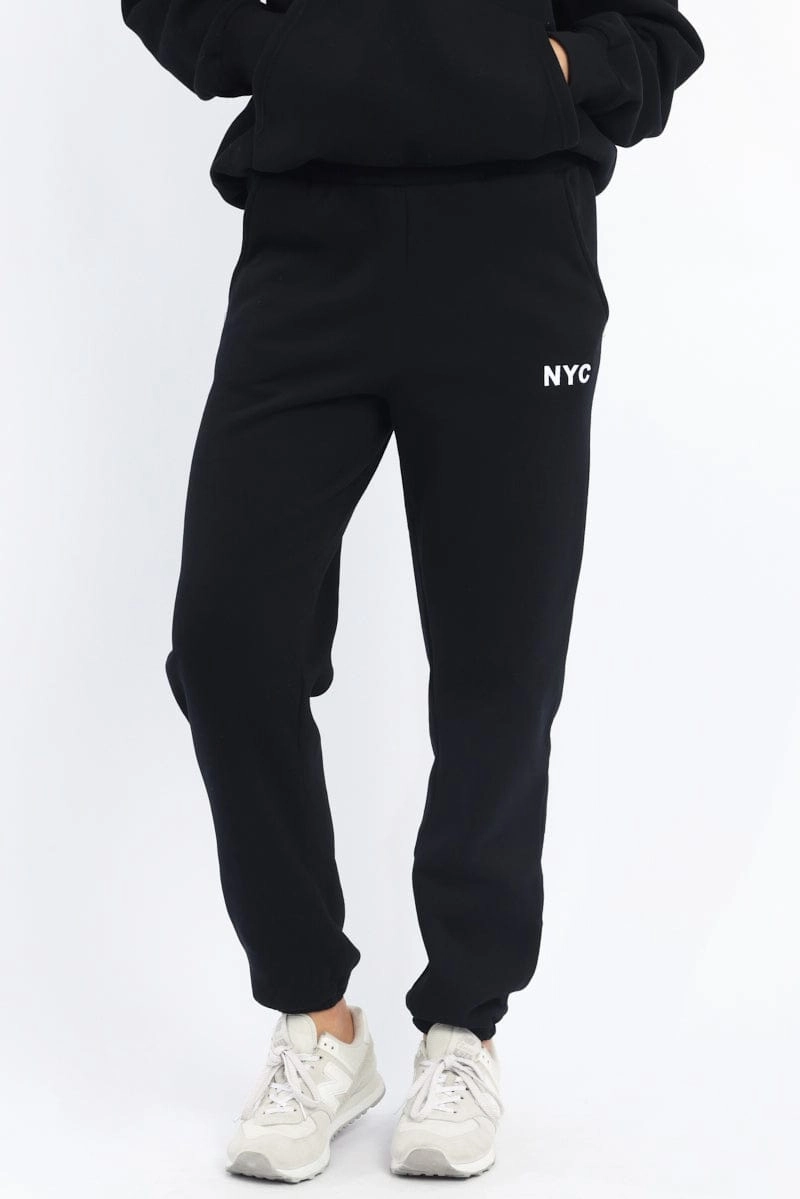 Black Track Pants Jogger