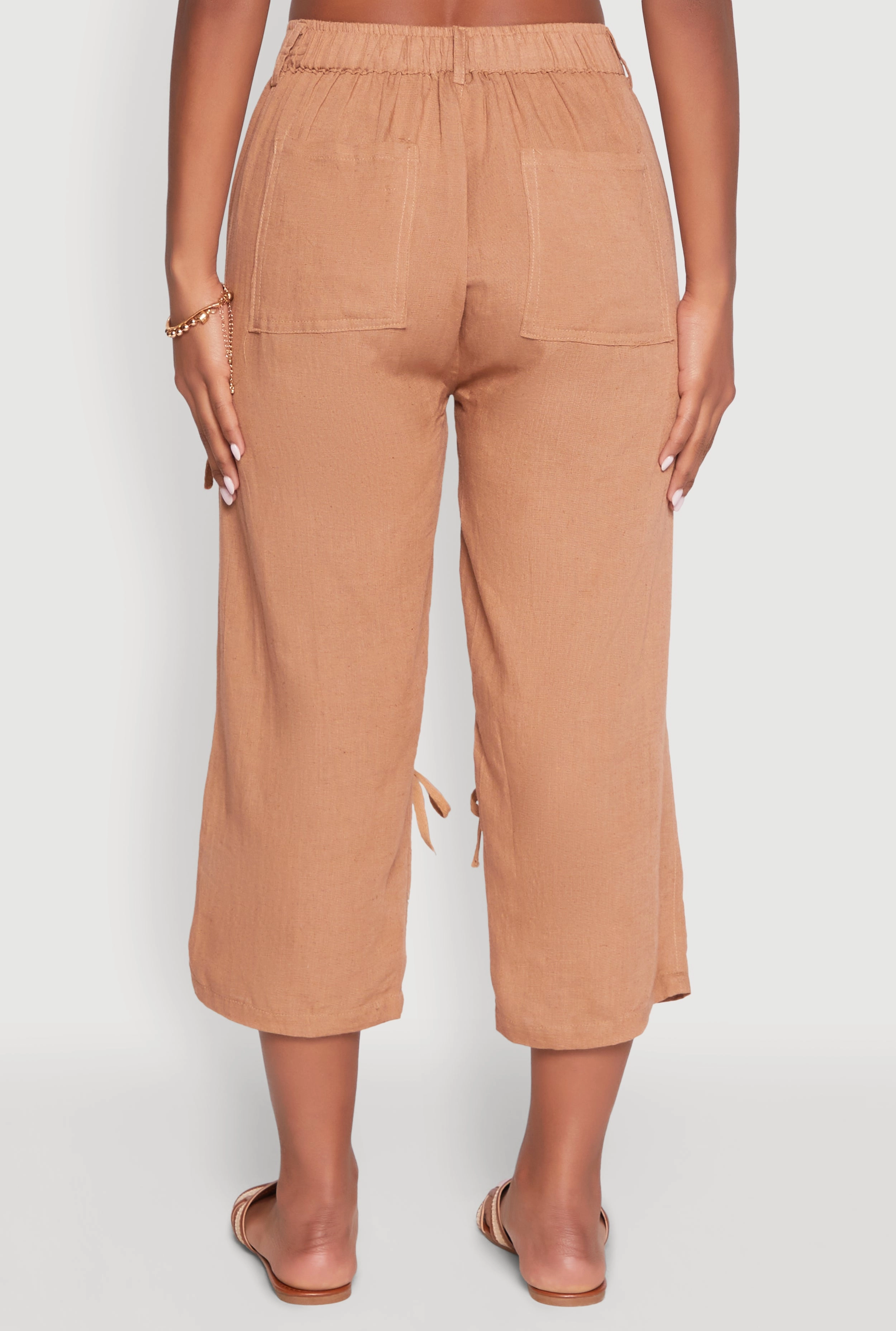 Bow Cargo Pocket Capri Pants