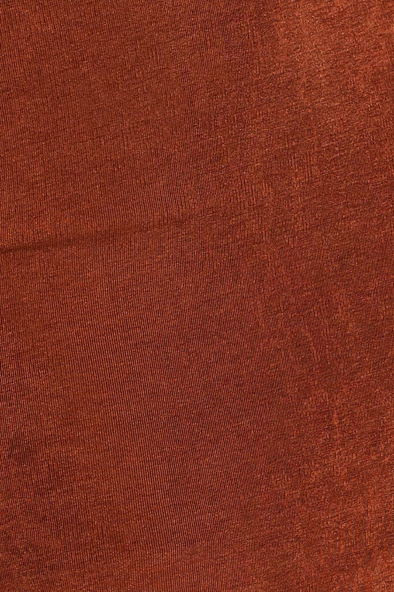 Brown Midi Skirt Bodycon