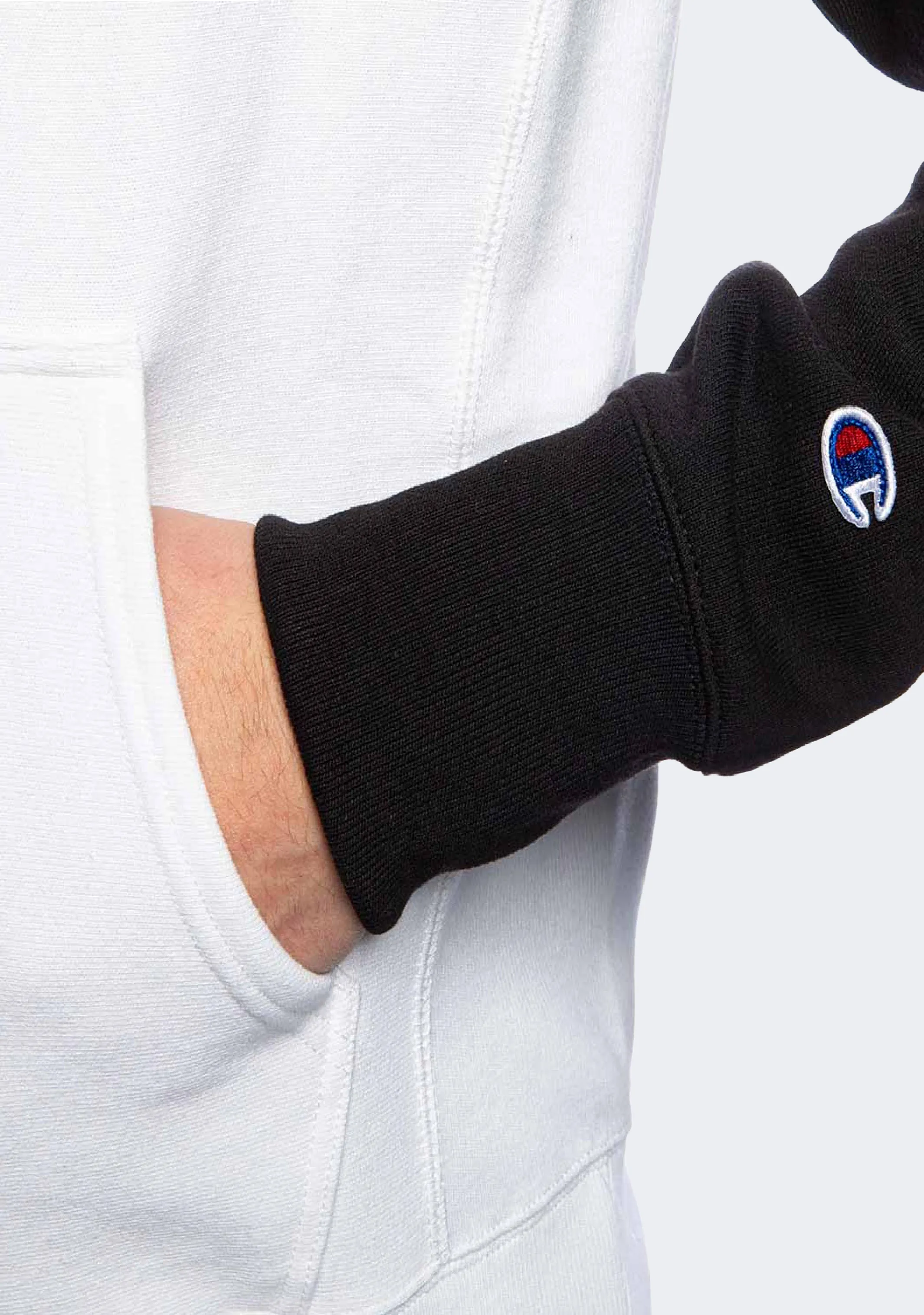 Champion Mens Lightweight Terry Colour Block Hoodie