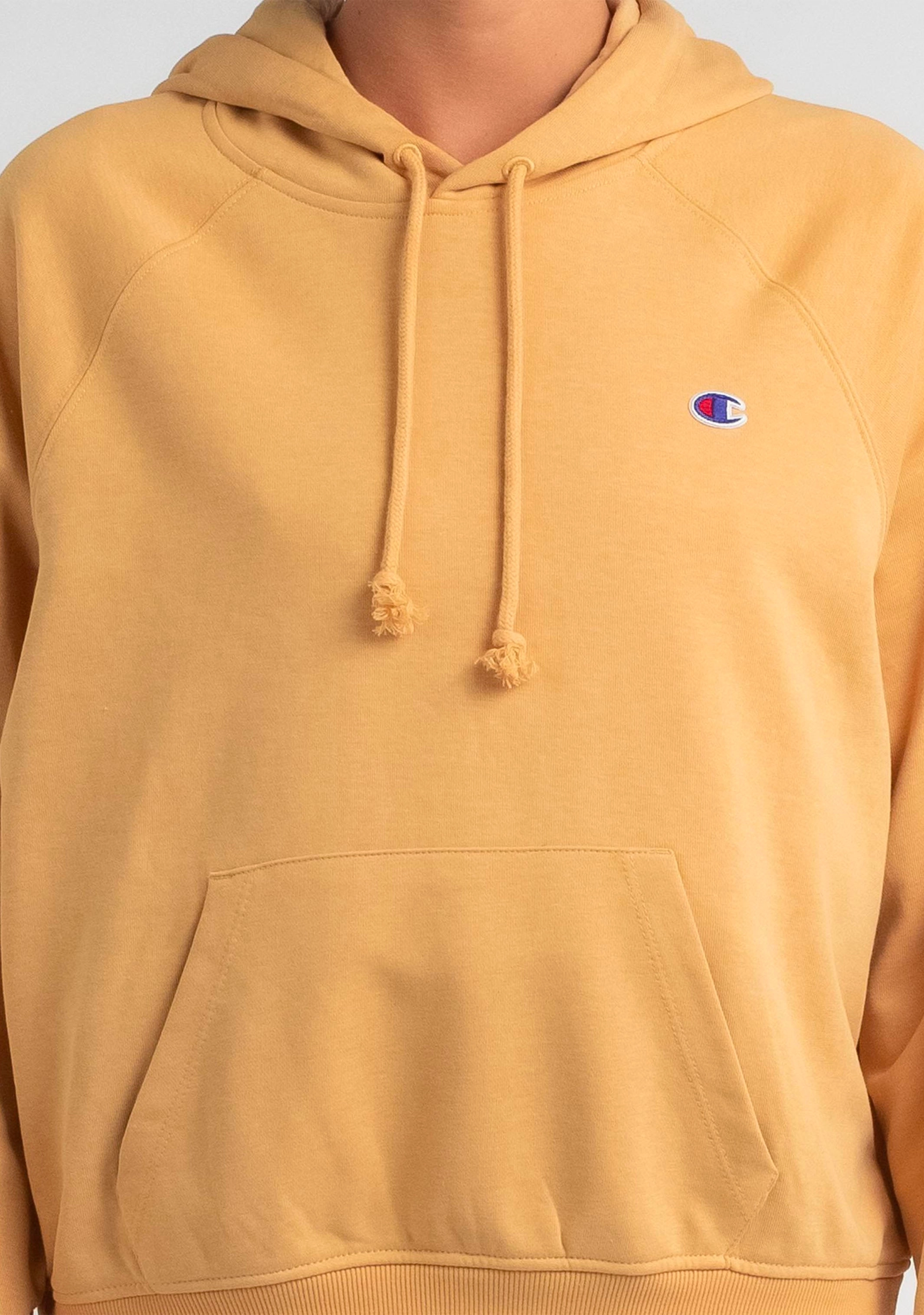 Champion Women's French Terry Script Hoodie Mustard