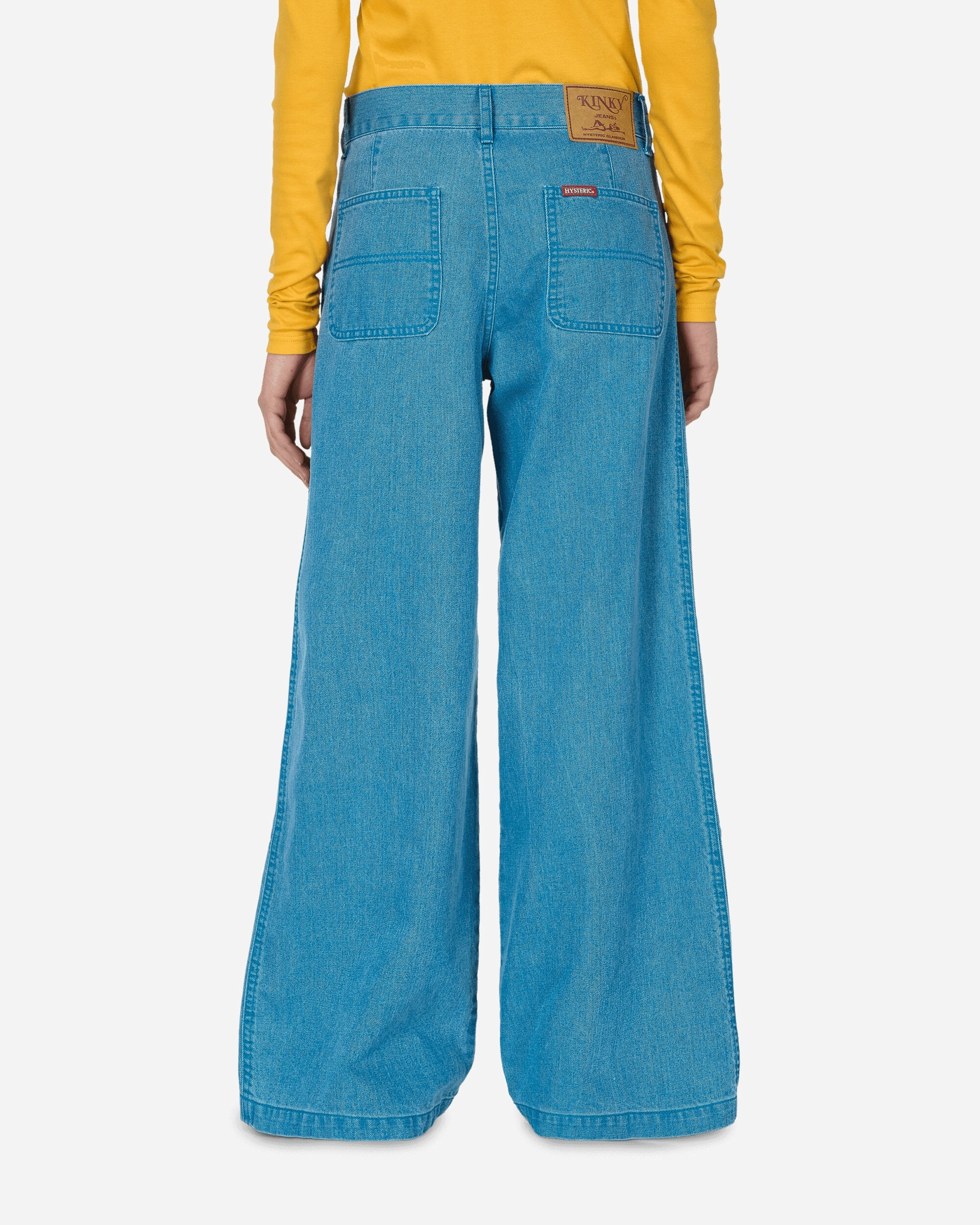 Colored Denim Wide Pants Blue