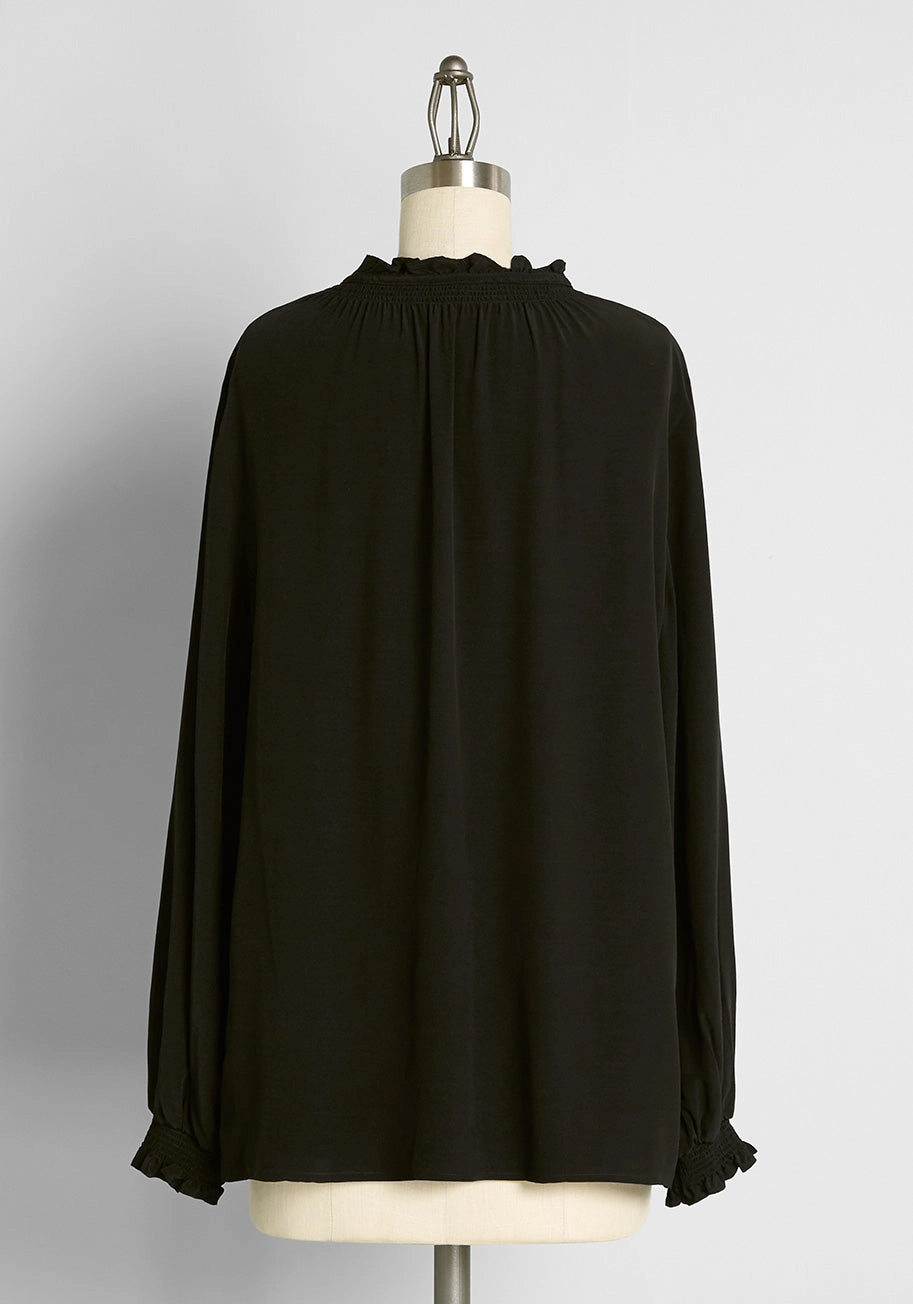 Countryside Romance Tie-Neck Blouse