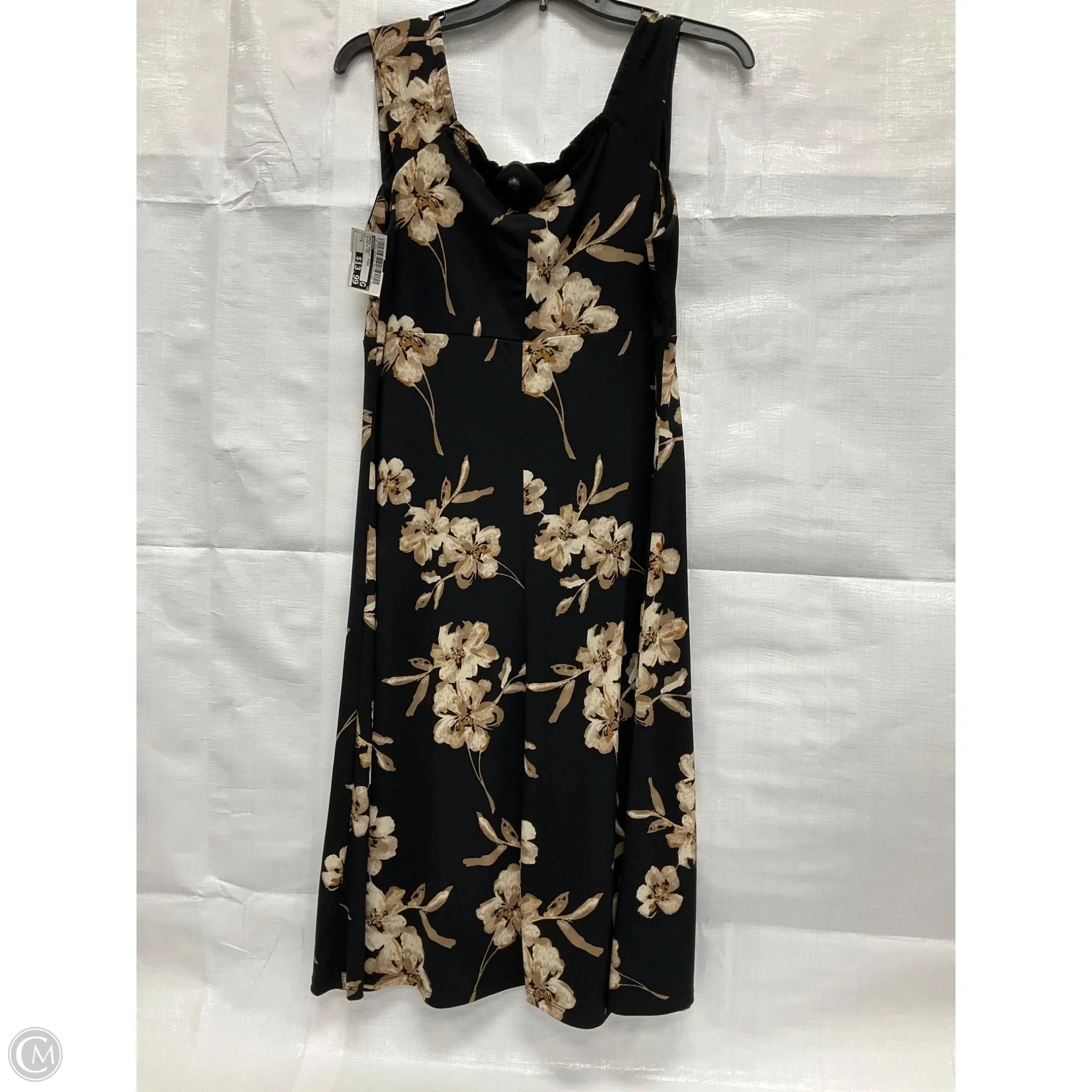 Dress Casual Midi By Axcess In Black & Tan, Size: S