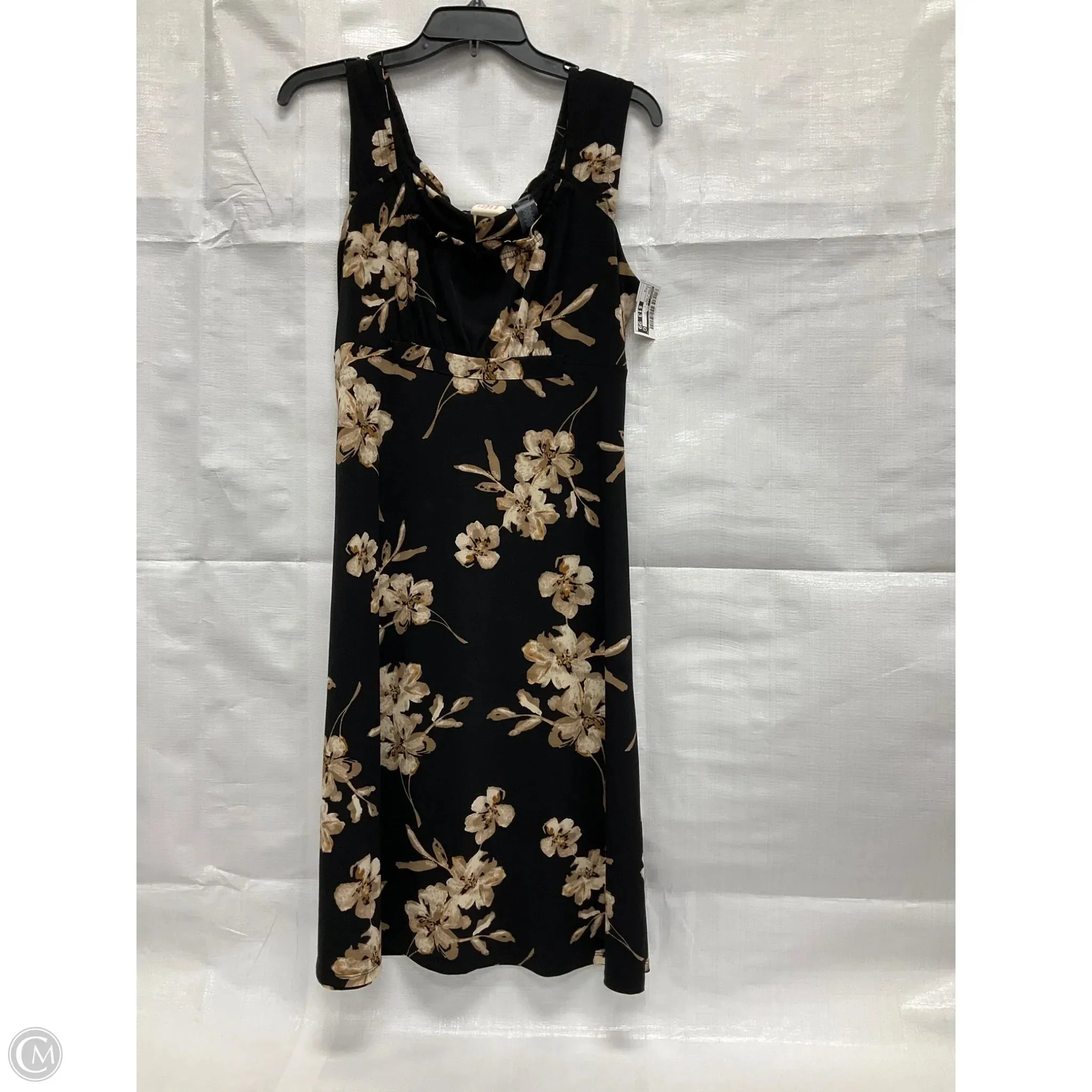 Dress Casual Midi By Axcess In Black & Tan, Size: S