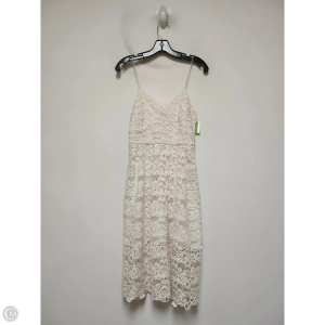 Dress Casual Midi By Express In Cream, Size: Xs
