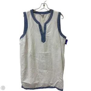 Dress Casual Midi By Nautica In Blue & White, Size: 1x