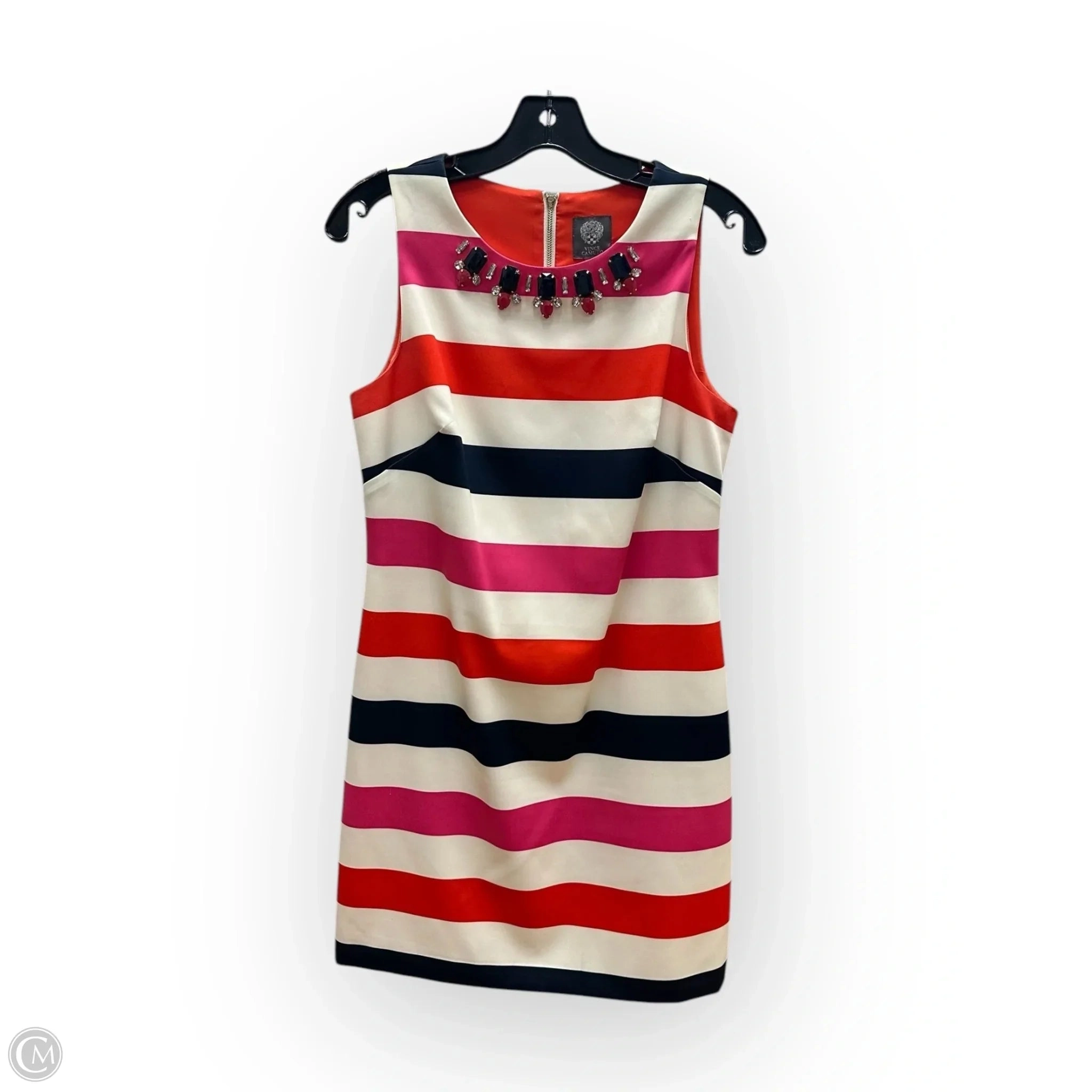 Dress Casual Midi By Vince Camuto In Striped Pattern, Size: 6