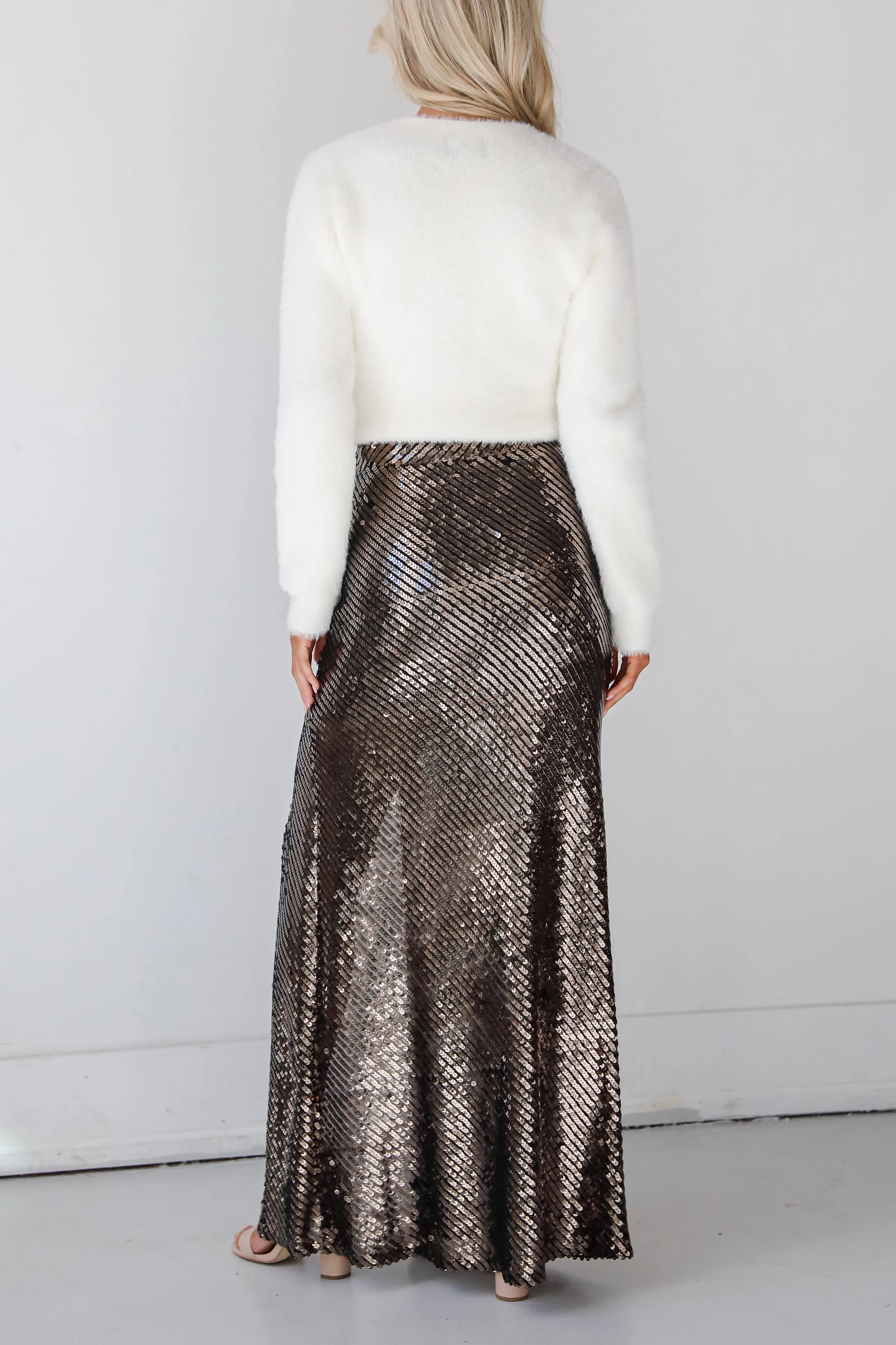 FINAL SALE - Precise Radiance Black Sequin Maxi Skirt