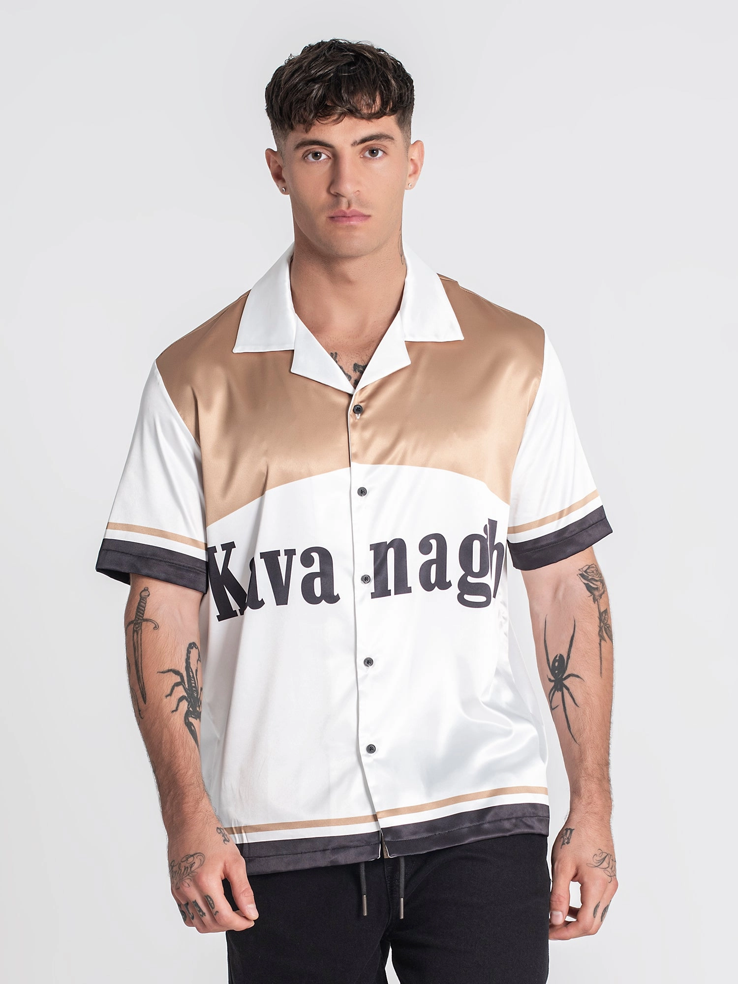 Gold Smoke Satin Shirt