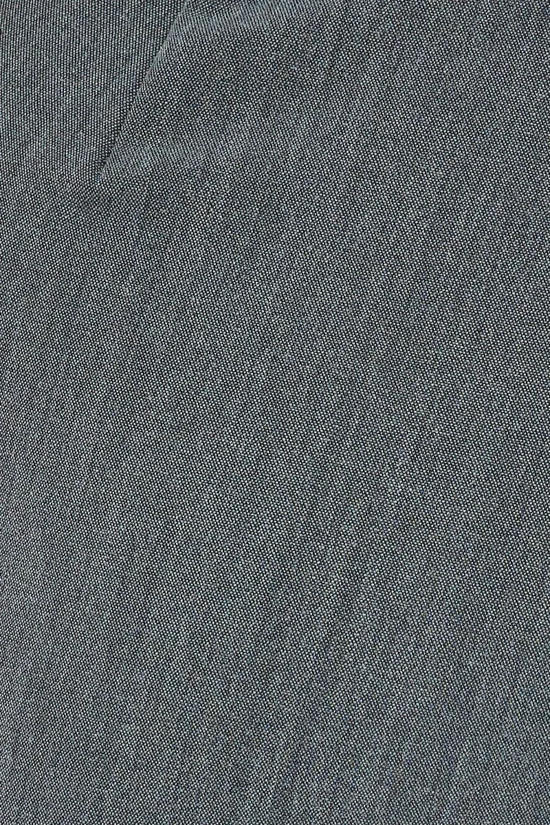 Grey Wide Leg Pants Turn Down Waist Low Rise