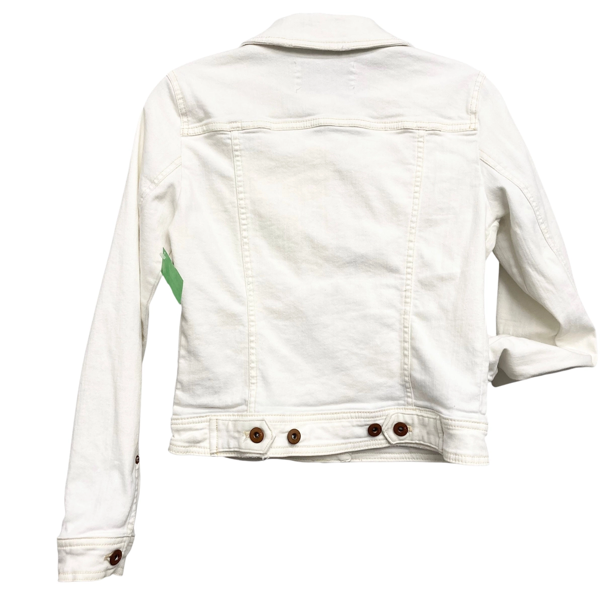 Jacket Denim By Pilcro In White Denim, Size:Xs