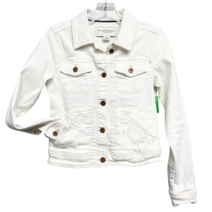 Jacket Denim By Pilcro In White Denim, Size:Xs