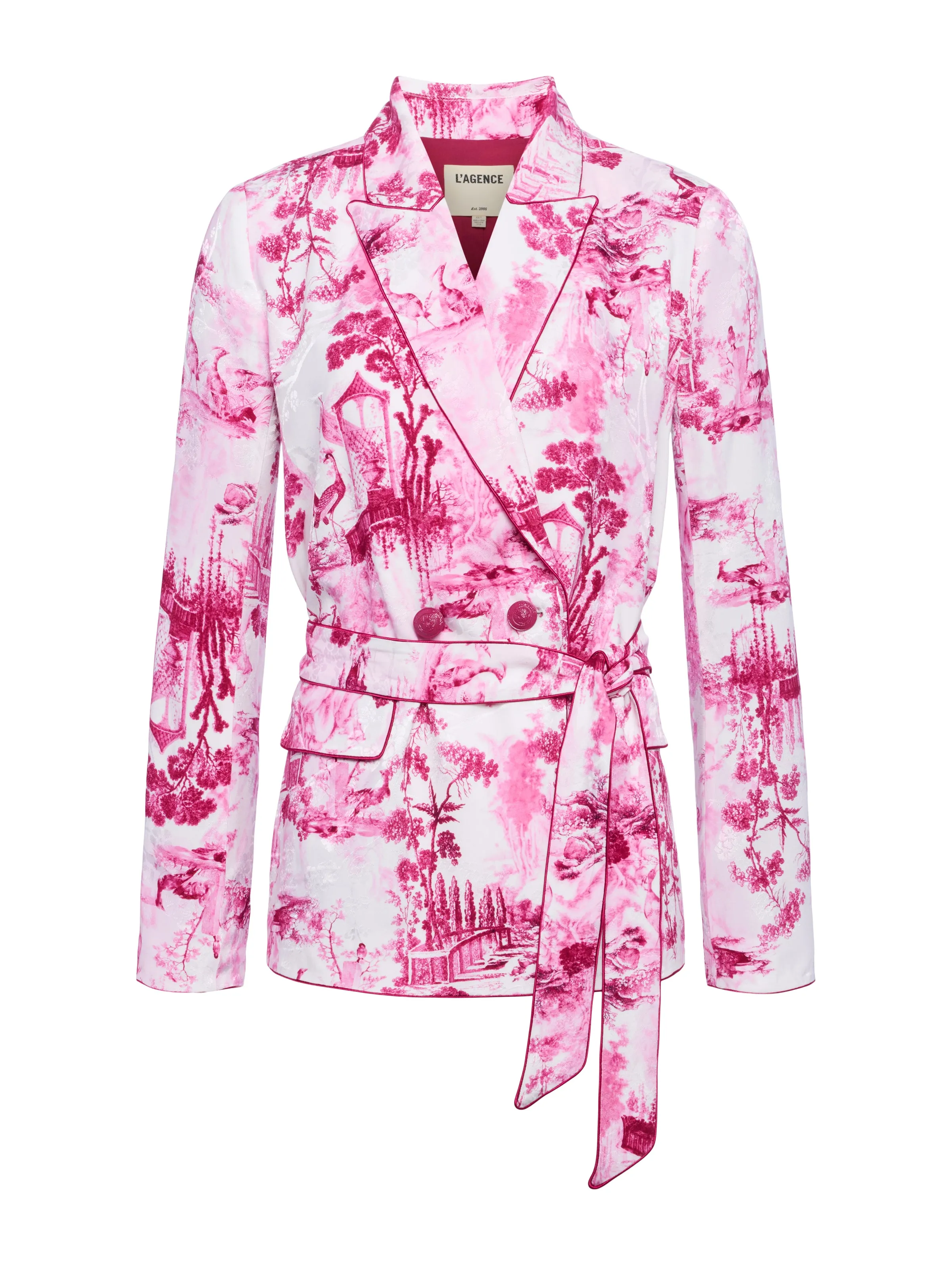 Jordana Satin Wrap Blazer