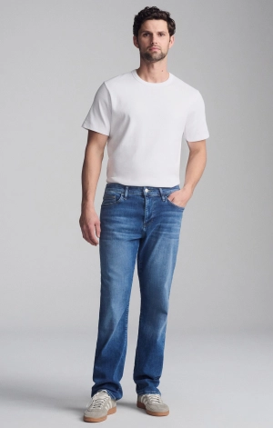MATT RELAXED STRAIGHT LEG IN DARK BRUSHED FEATHER BLUE
