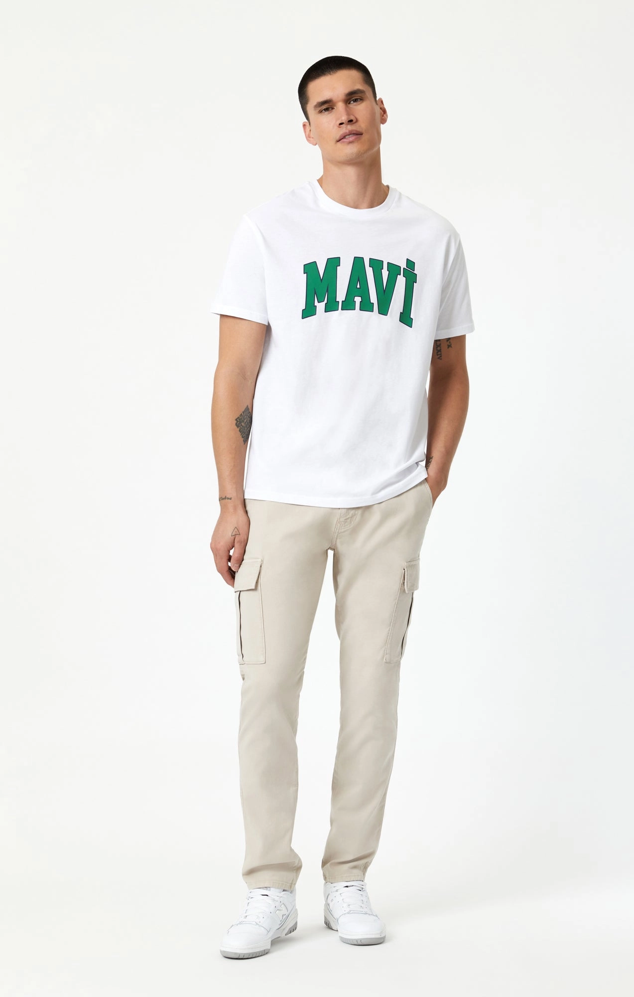 MAVI LOGO T-SHIRT IN WHITE