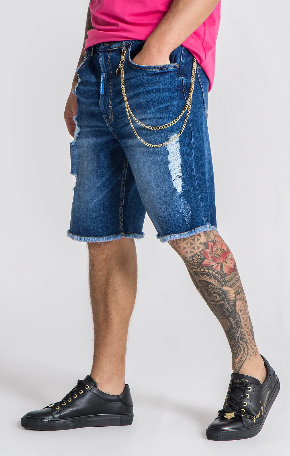 Medium Blue Gianni Denim Shorts