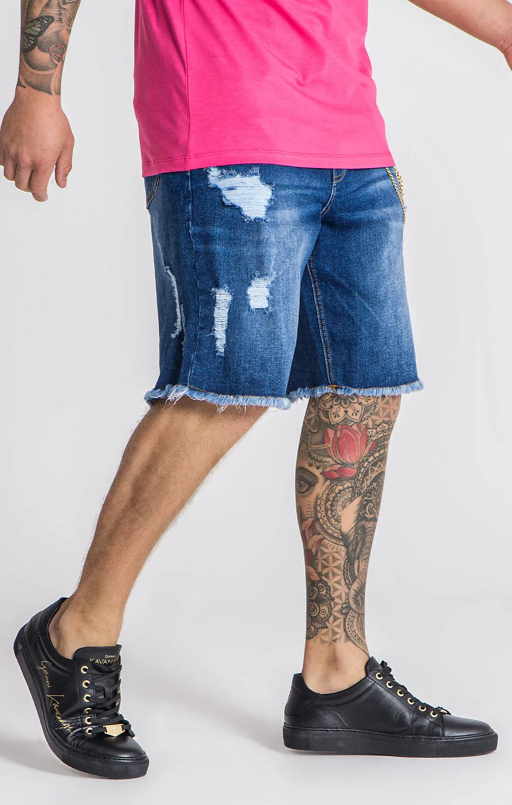 Medium Blue Gianni Denim Shorts