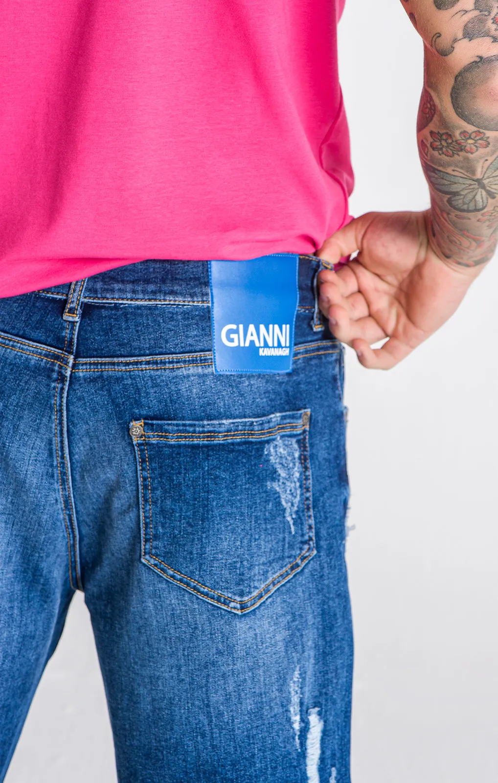 Medium Blue Gianni Denim Shorts