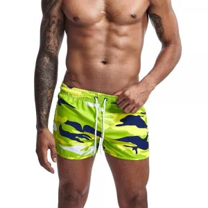 Men Fashion Camouflage Three-point Shorts Beach Pants Sports Split Shorts Men