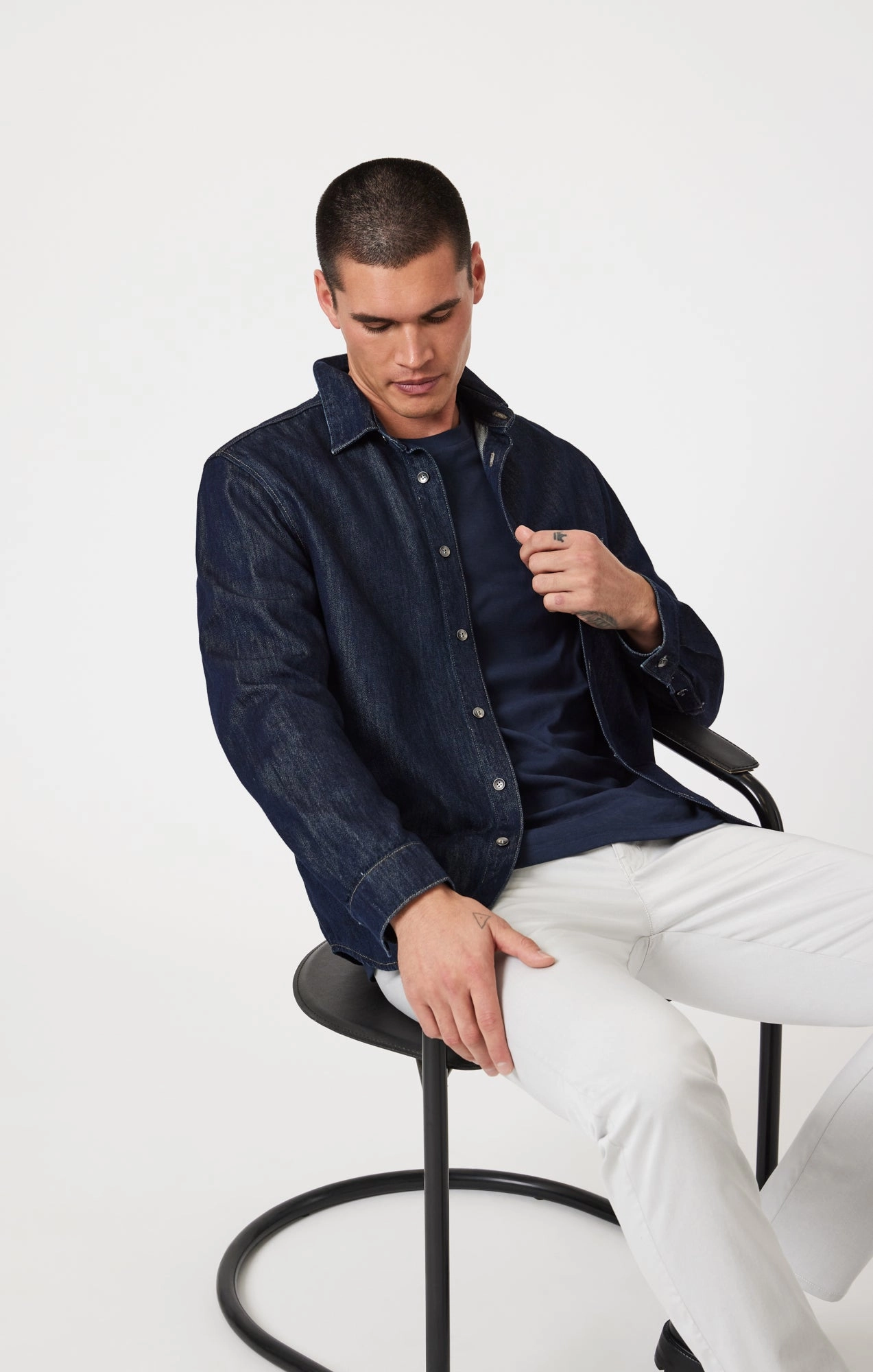 MILTON SLIM STRAIGHT CHINO PANTS IN STONE CITY SMART