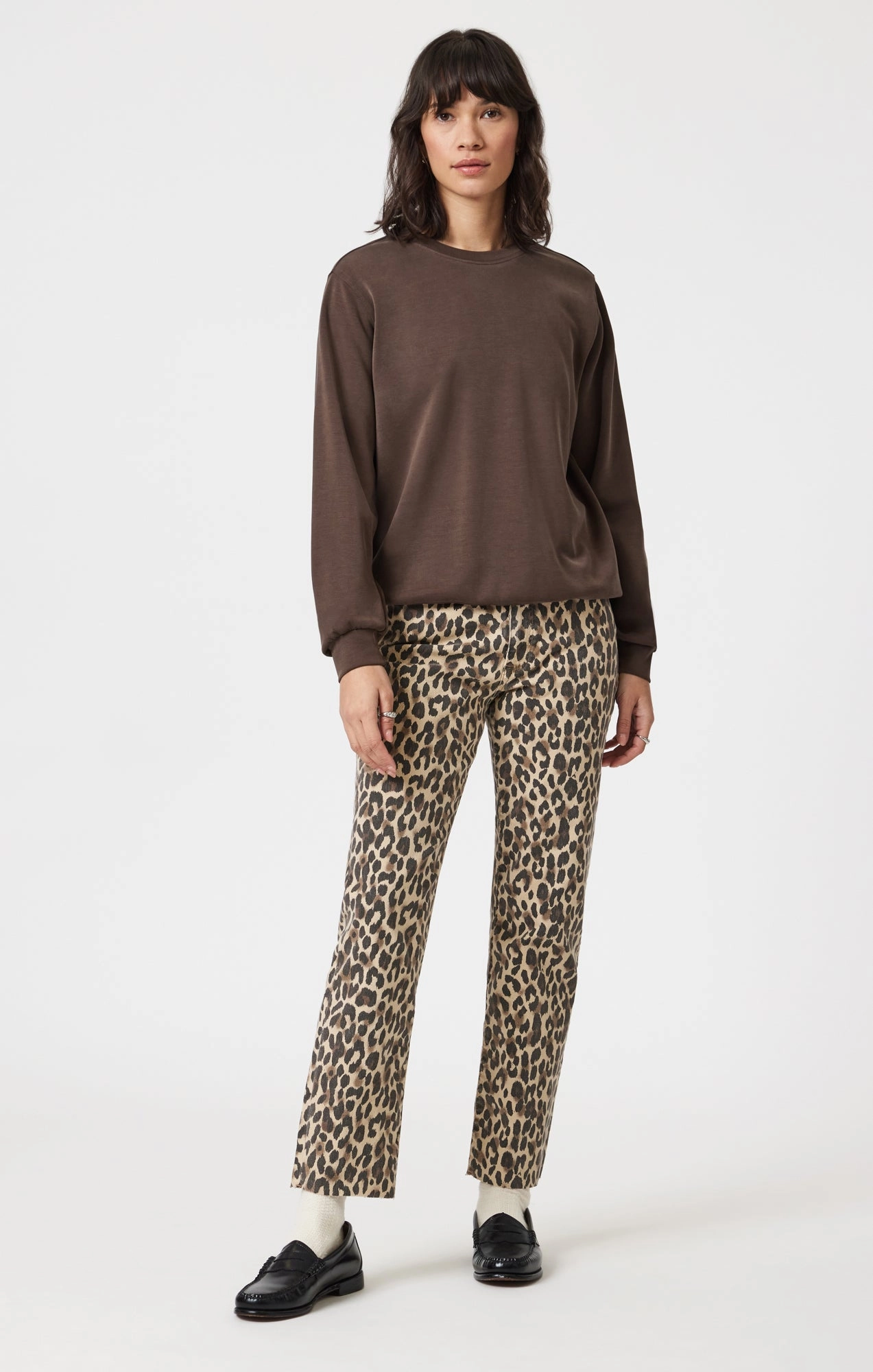 NEW YORK STRAIGHT LEG IN LEOPARD DENIM