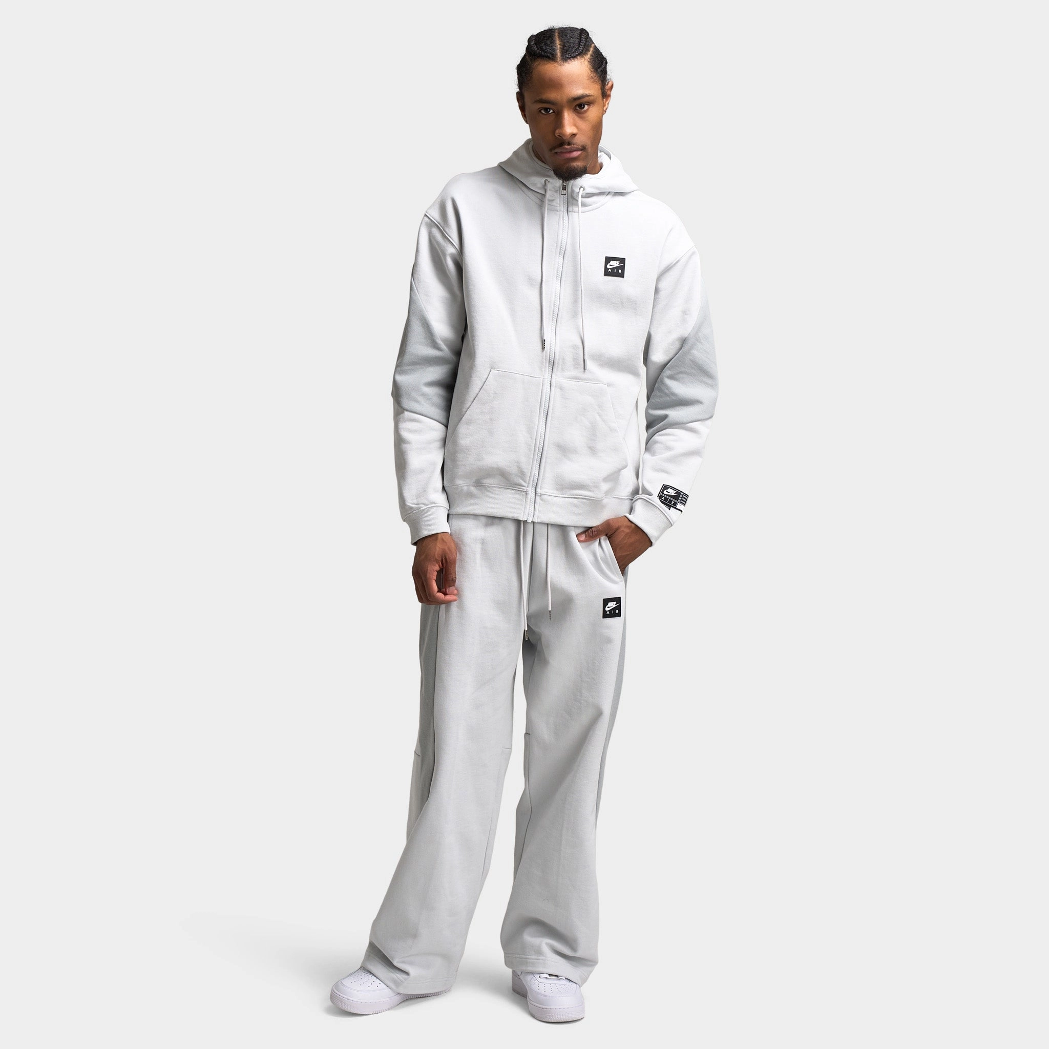 Nike Air Fleece Pants Photon Dust / Light Smoke Grey - Hyper Royal