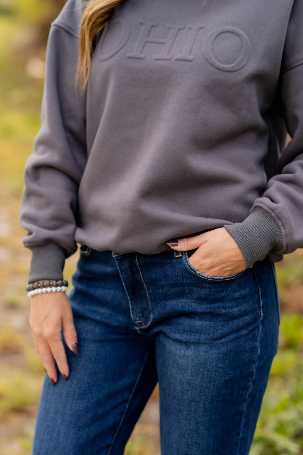 Ohio Embossed Crewneck