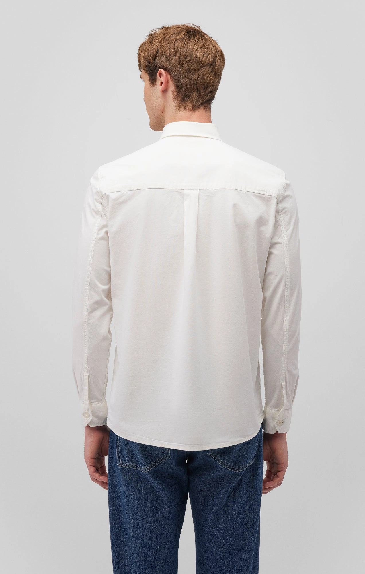 ONE POCKET BUTTON-UP SHIRT IN ANTIQUE WHITE