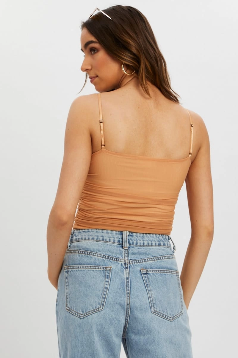 Orange Ruched Cami
