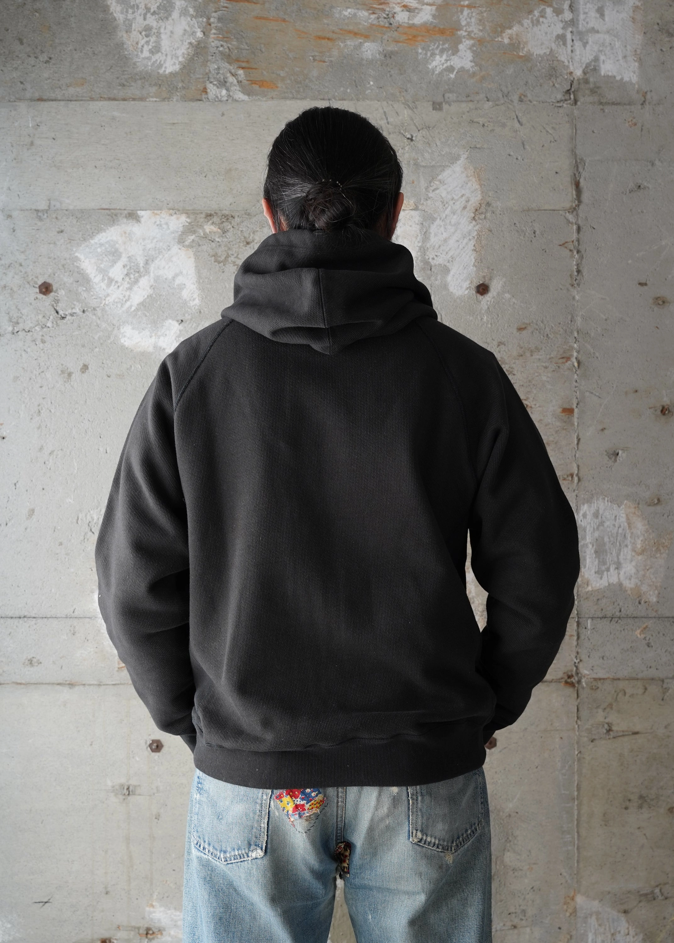 Pullover Hoodie - 876gsm Double Heavyweight French Terry - Sumi Black